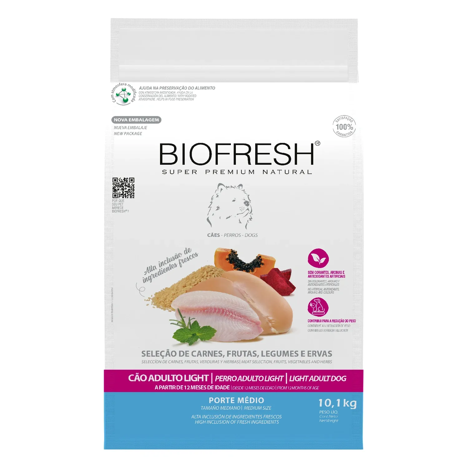 Ração Biofresh Light Cães Adultos Raças Médias